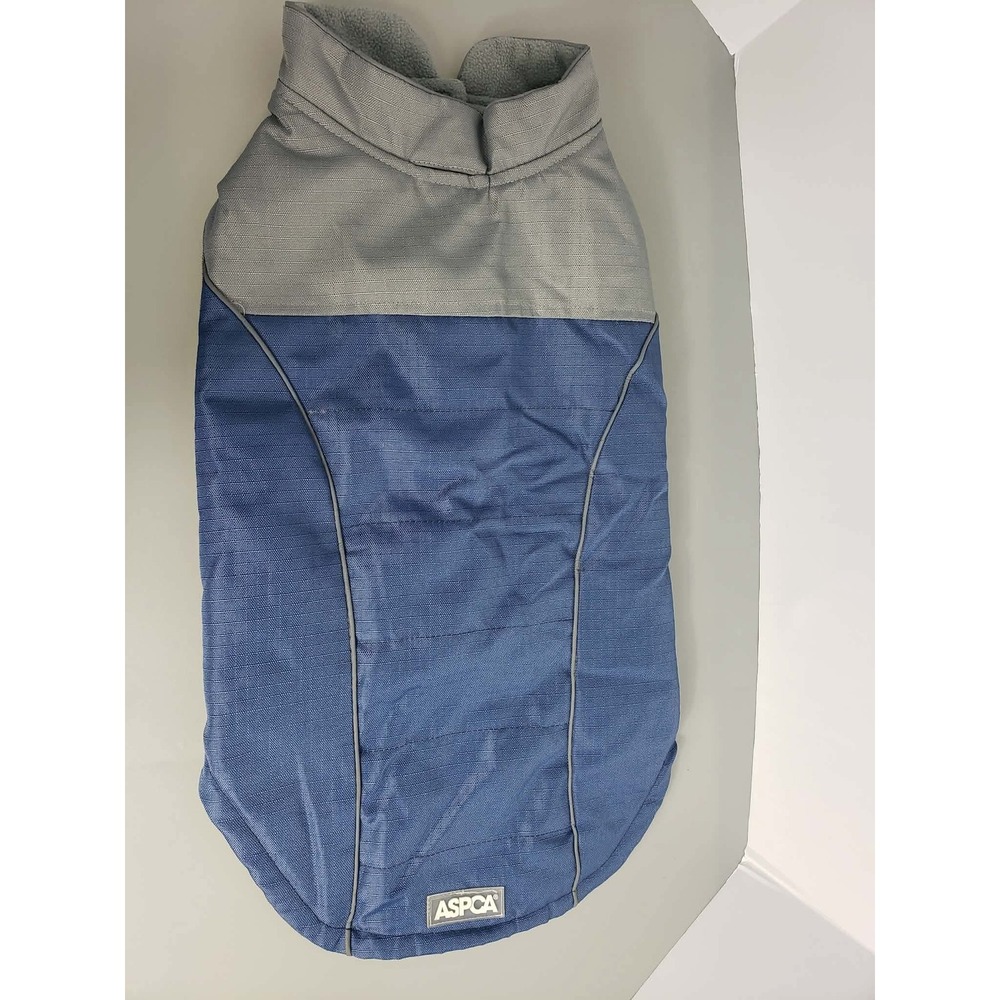 ASPCA Blue Gray Fleece Lined Dog Coat Jacket Medium Large Pet Winter Vest‎